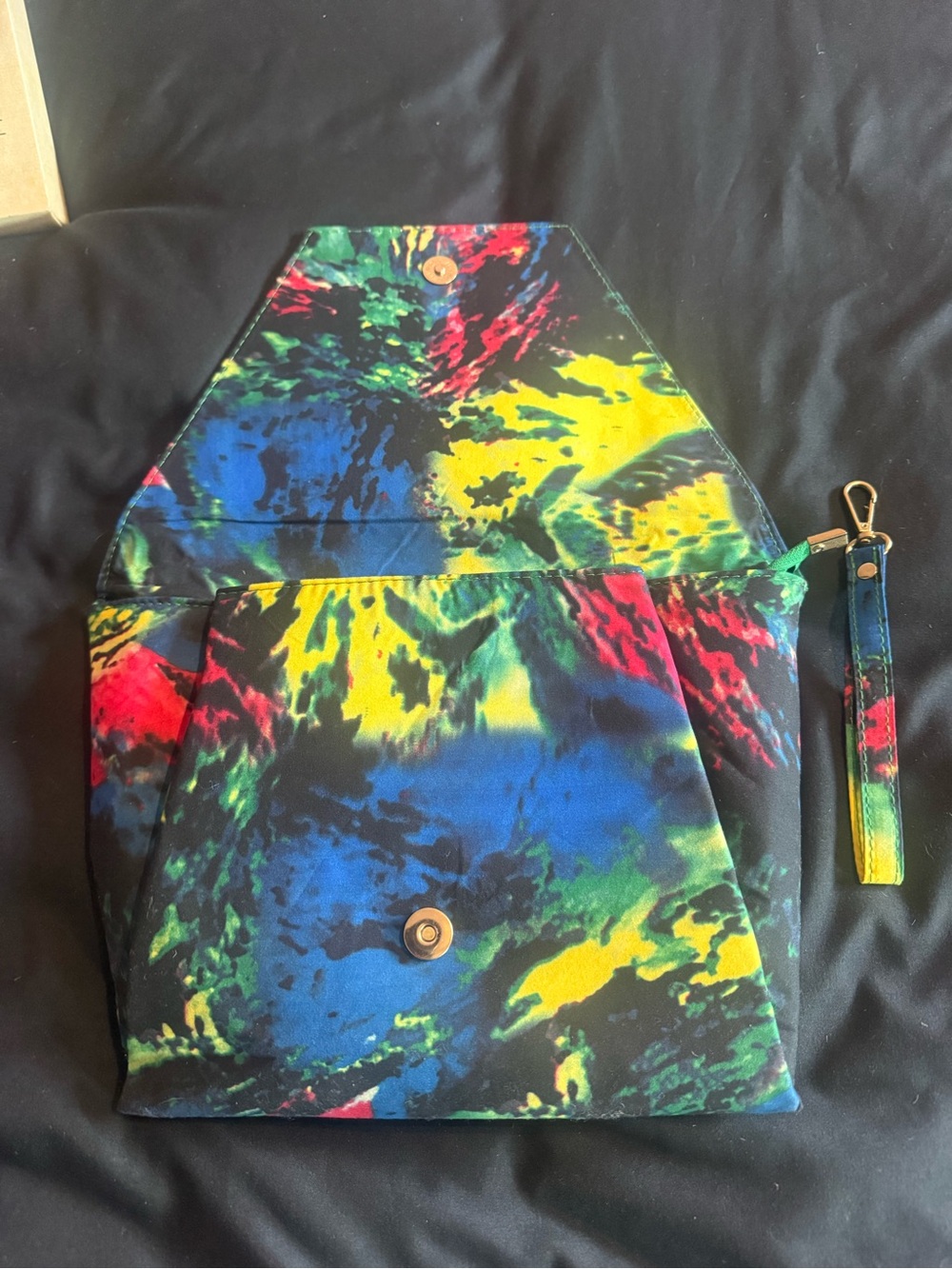 Multicolor Abstract Print Envelope Clutch - Women - Picture 5 of 6